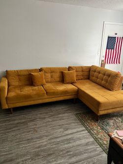 Mustard Yellow Sectional Sofa