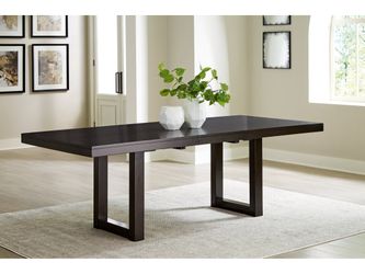 Neymorton Dark Grayish Brown Dining Extension Table
