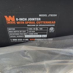 8inch Jointer WEN Never Used