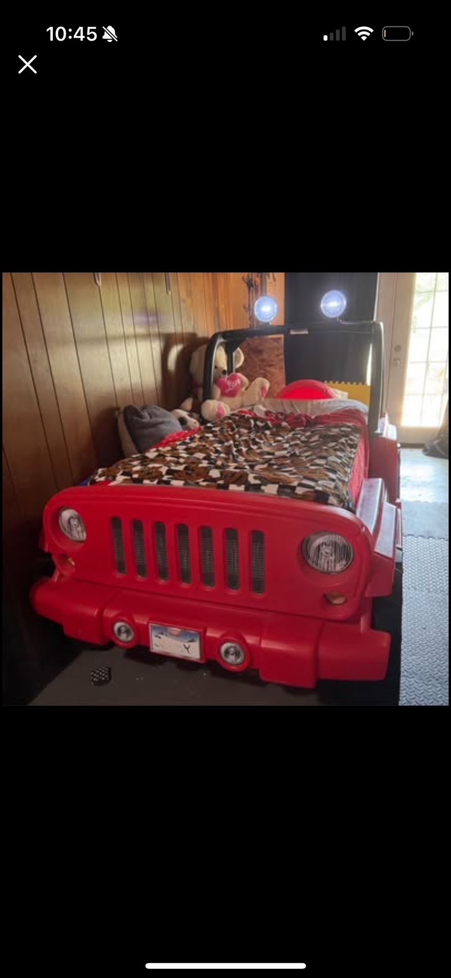 Jeep Toddler/Twin Bed With Lights 