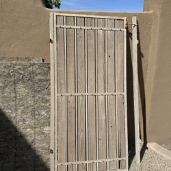 32” x 68” Metal Frame Wood Side Gate – Backyard / Side Yard Gate