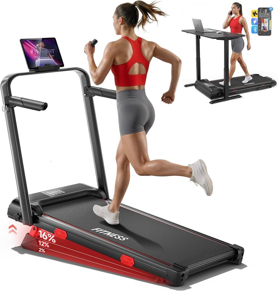 Brand New in Unopend box Black Red Foldable Walking Pad Treadmill with Handle Bar