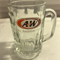 Vintage A&W Logo All American Food Root Beer Mug 6 Inches Tall