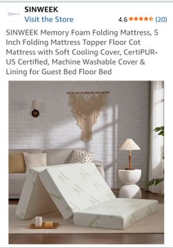 2 Folding Memory Foam Mattresses
