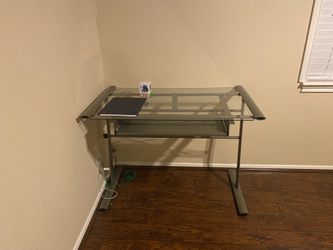 Desk  With Glass Top