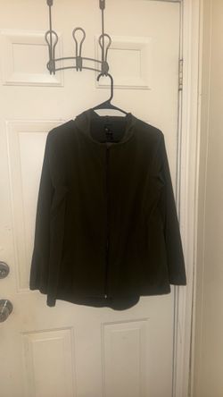 Dark Olive Green Zip-Up Hoodie Jacket