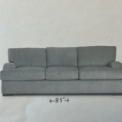 Light Gray with Brown Tones Sofa In Mint Condition