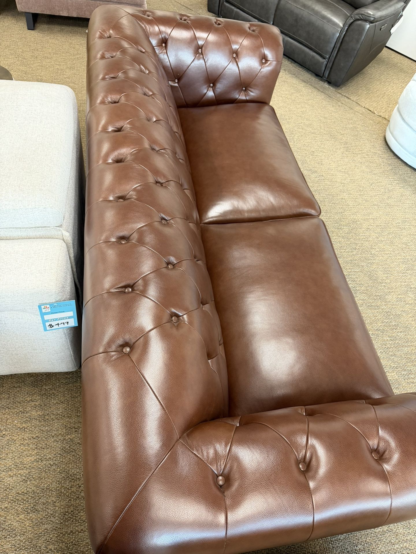 Top grain Leather Sofa-Zoe-zero down Payment 