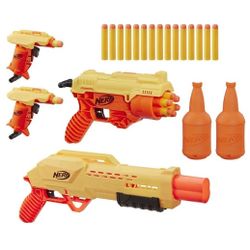 Nerf Alpha Strike Mission Ops Set, 4
Blasters, 2 Half-Targets, 25 Nerf Darts