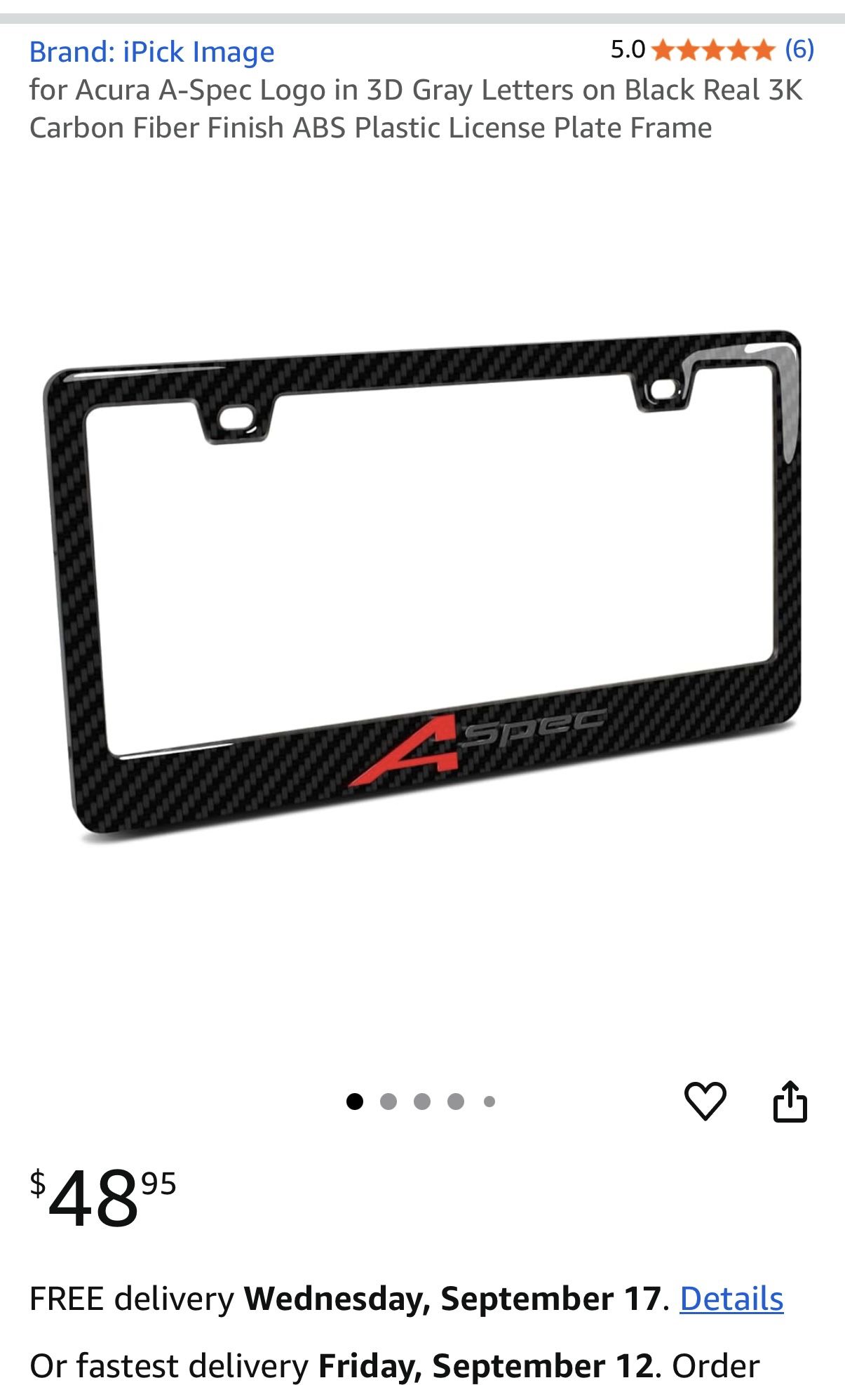 Acura ASPEC License Plate Frame