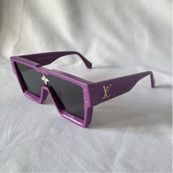 Louis Vuitton LV Purple Cyclone Sunglasses w/ Crystal Detail