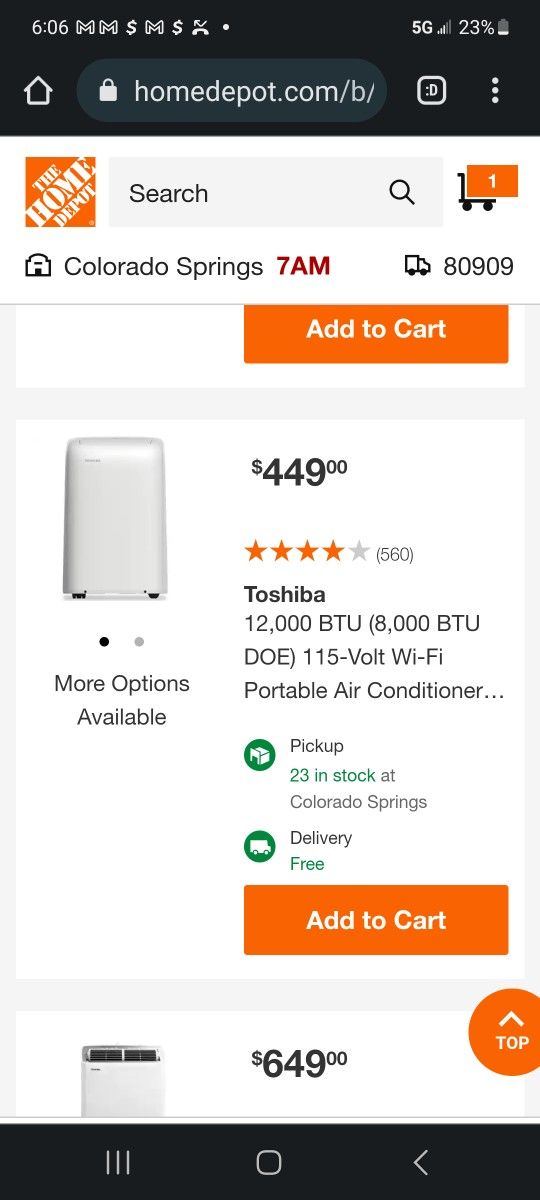 Toshiba portable air conditioner/dehumidifier WiFi compatable