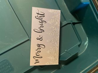 Merry & Bright Christmas Wood Sign
