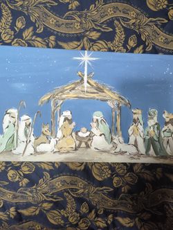 Oil On Canvas Nativity Celebrate American ArtistsHaley Bush
