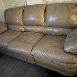 2 Piece Leather Sofa Set 