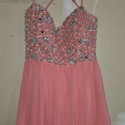 B. Smart Peach jeweled Dress 👗
