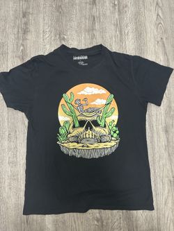 Graphic T Shirt Skeleton Desert Skull Print Size L Streetwear