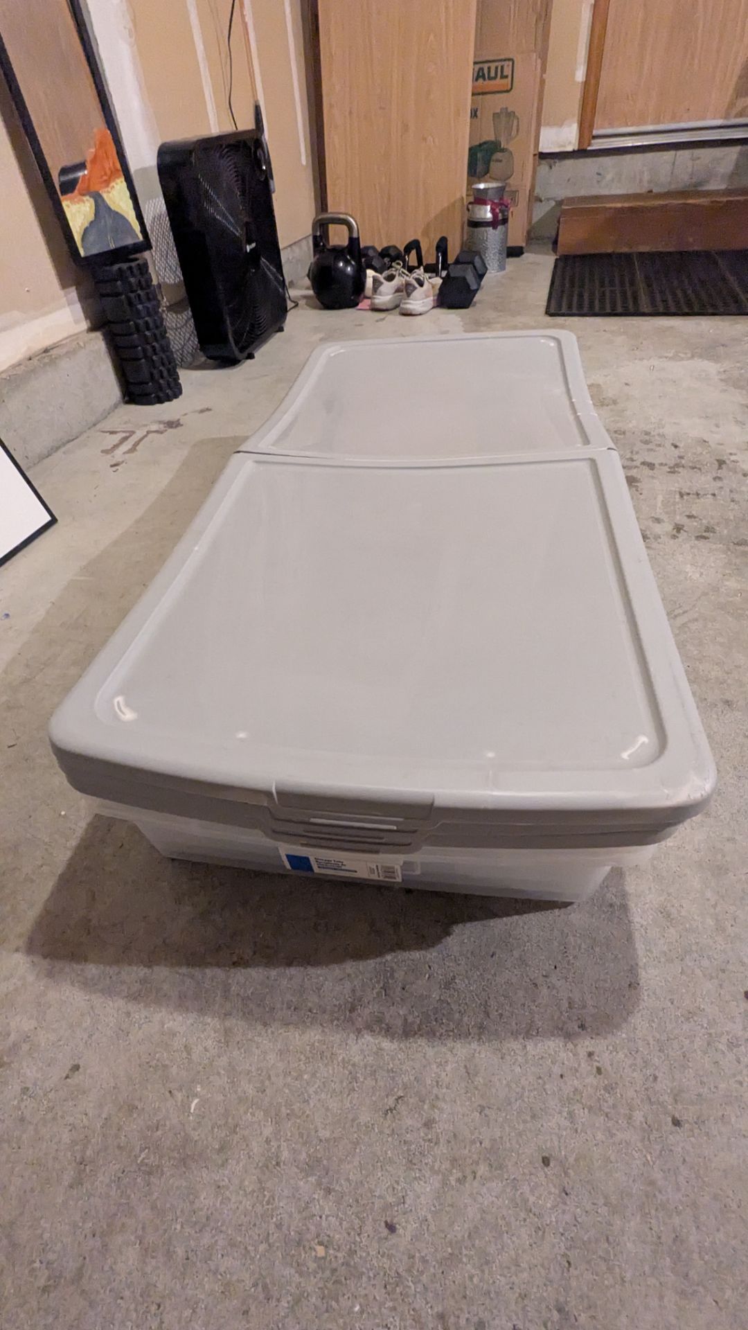 3 Plastic Bins for Storage Under Bed