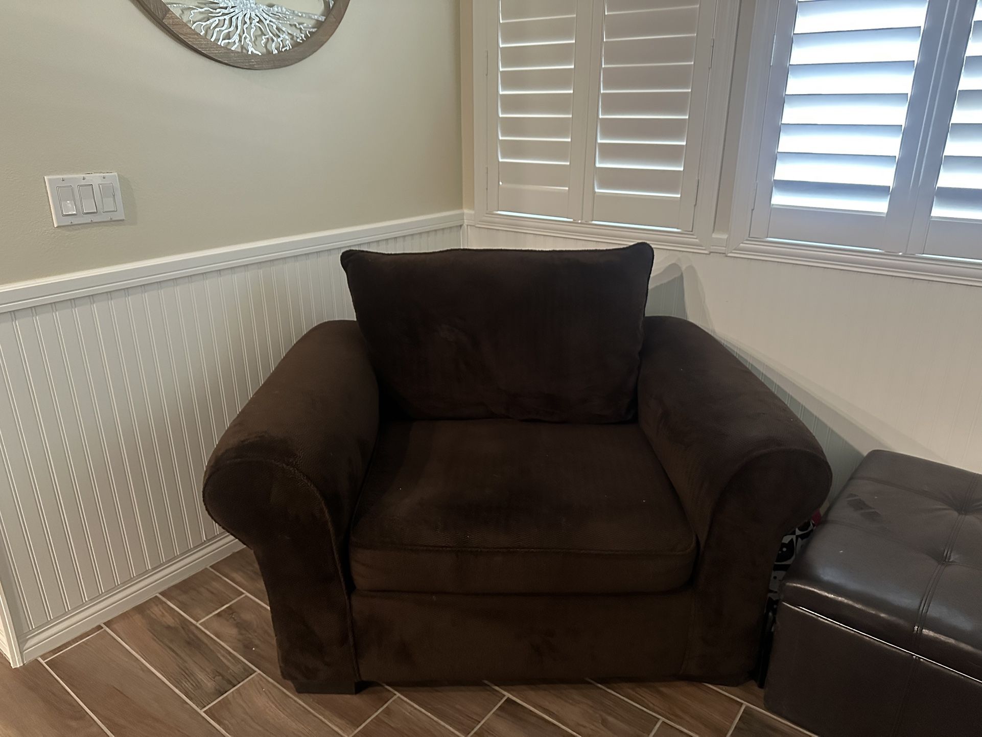 Brown Oversized Chair