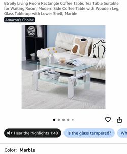 Coffe table new in box $75