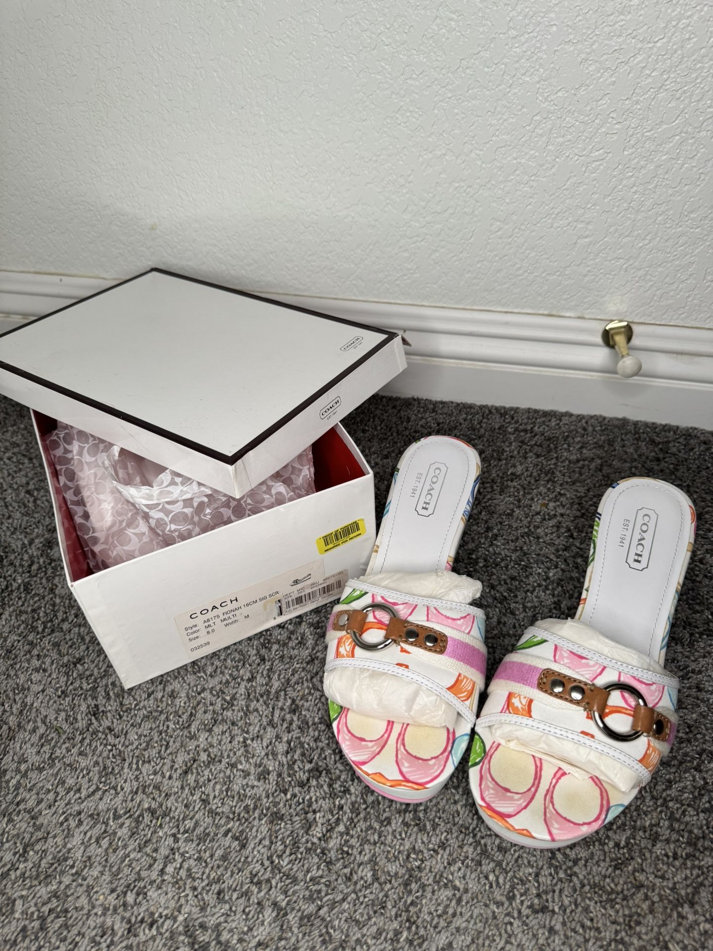 Coach “Fiona” Slide on Wedges