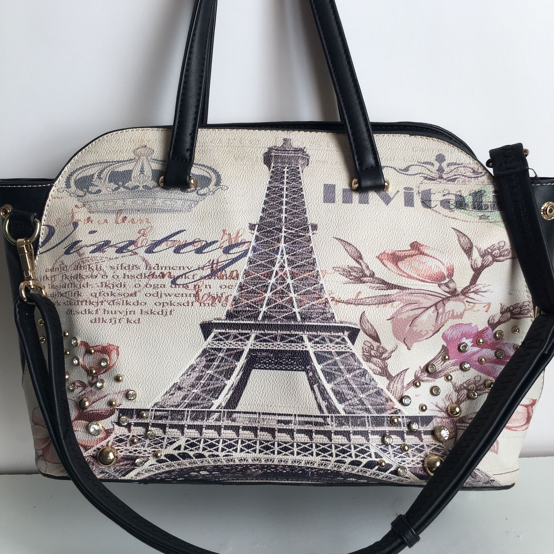 BEAUTIFUL LARGE LADIES HANDBAG ⭐️⭐️⭐️⭐️⭐️VINTAGE WOMENS LEATHER PAUSE HANDBAG