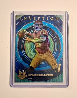 🔥 Caleb Williams 2023 Bowman Inception University #45 Orange Parallel /99 USC Trojans 🔥