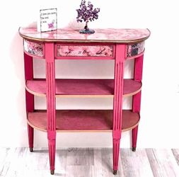 Boho Half Moon Table Console🌜Please Read Description🌜No Hold