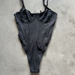 SKIMS Cotton Corset Bodysuit