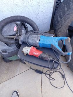 Milwaukee hand grinder and Hercules sawzaw
