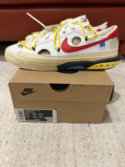 nike blazer low off white university red size 8.5 new