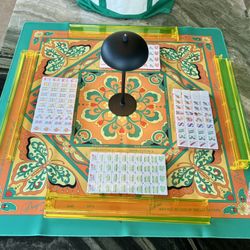 Brand New American 4 Layer Orange Tile Mahjong Game Set with Accessories