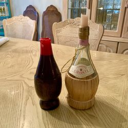 2 Chianti Bottle Candles