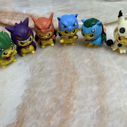 pokemen mini figures 6pc(11cm)