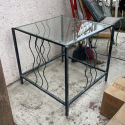 Glass Metal Table