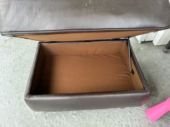 Foot stool leather