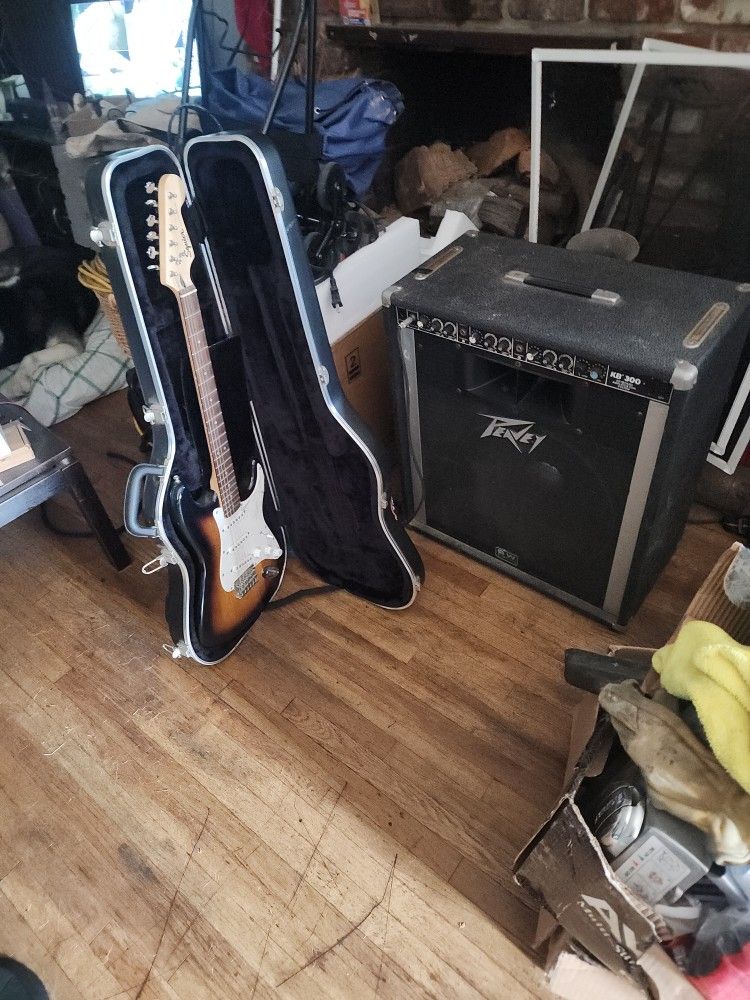 Electric Guitar And Amp