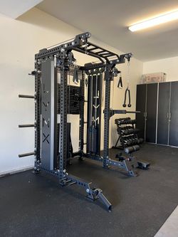 2in1 Pro Series - All in One Home Commercial Gym - Dual Cable Machine - Squat Rack - Bench Press - (Weights Fitness Exercise) 