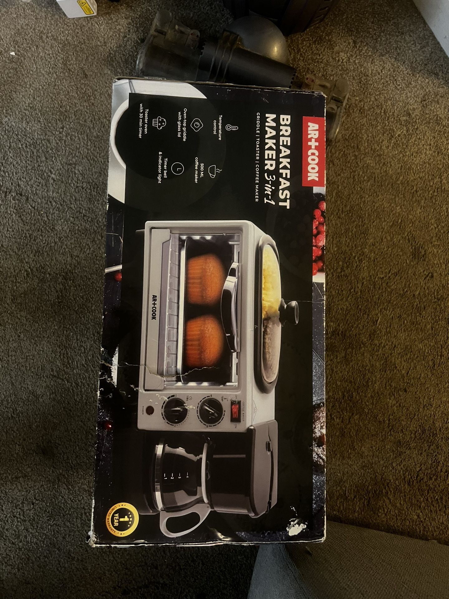 Coffee Pot, Griddle, And Toaster All In 1