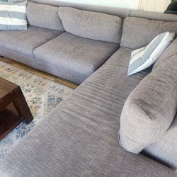 Large Sectional Couch - Gray