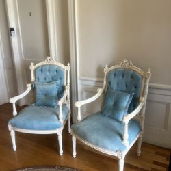 Egyptian Chairs In Velvet Fabric 