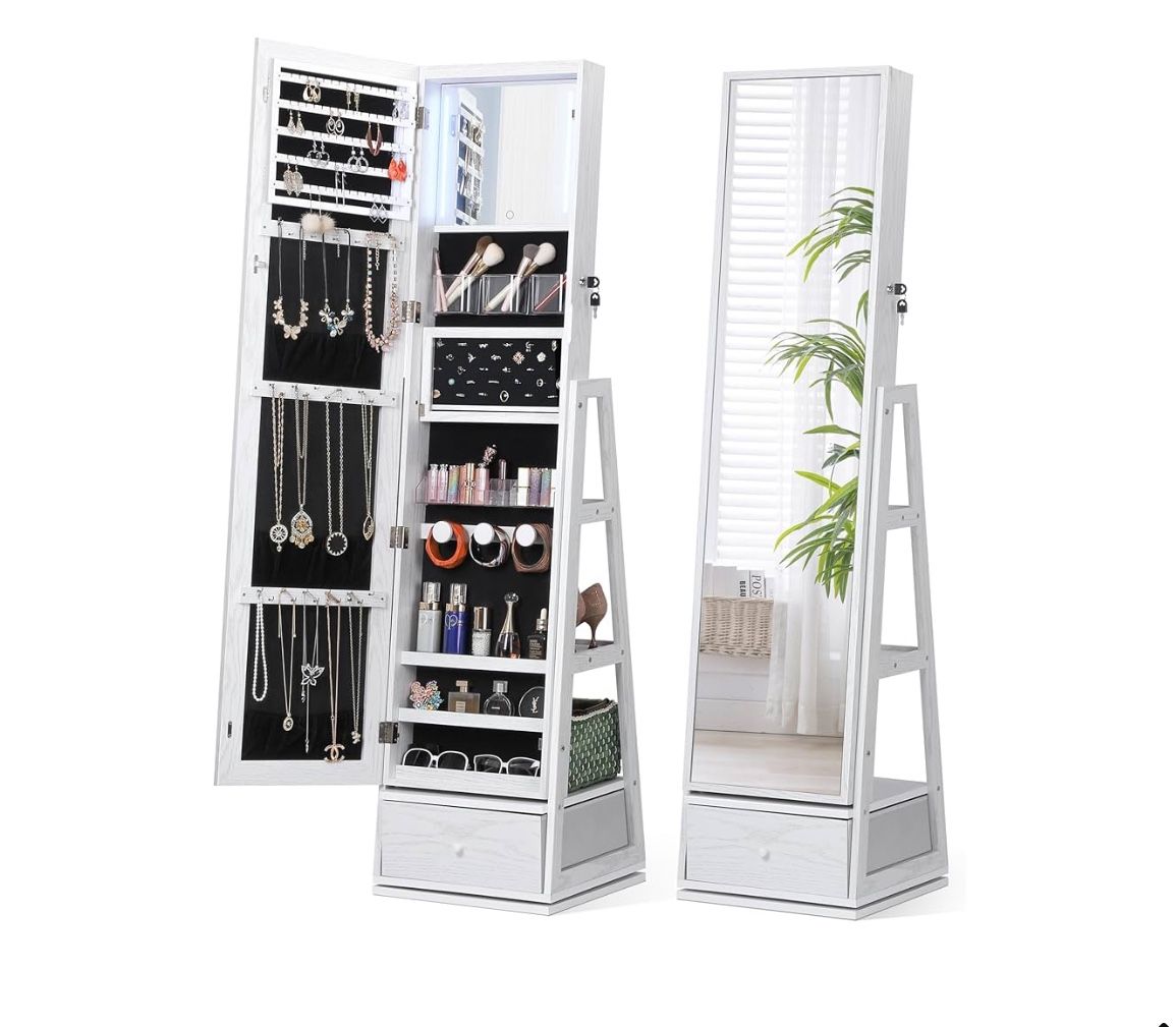 360 swivel jewelry vanity mirror jewelry organizer