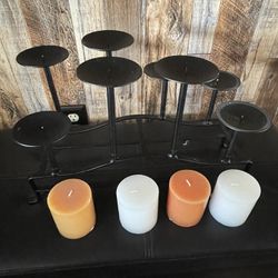 Wrought Iron Pillar Candle Holder