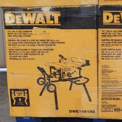 Dewalt Jobsite Table Saw With Stand