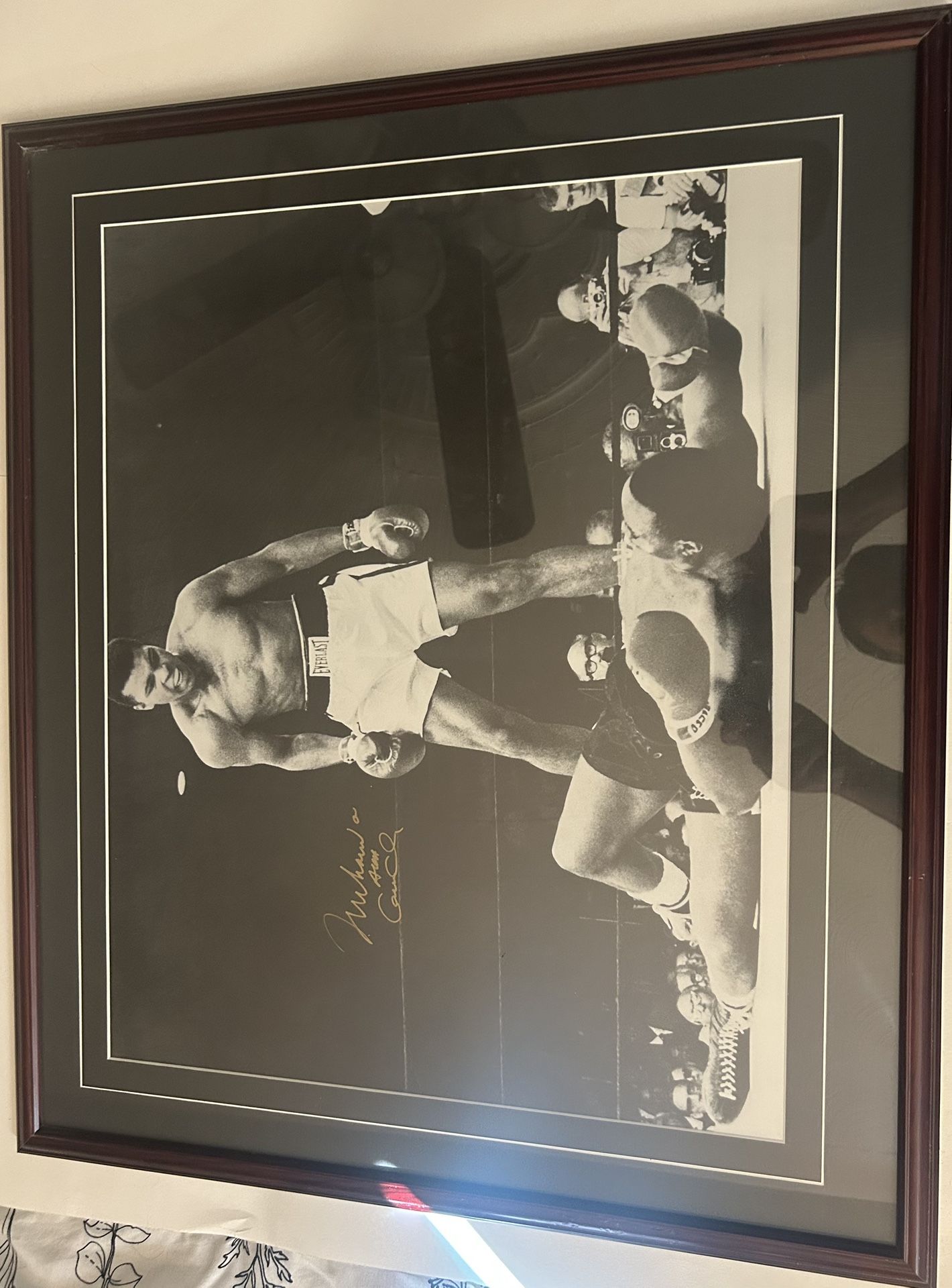 Muhammad Ali Over Sonny Liston 16 X 20 Custom Framed COA