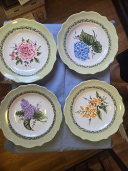 Princess House Vintage Garden Plate 9" New Set of 4