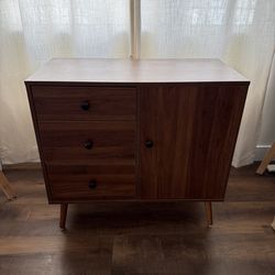 Mid-Century Modern Walnut Console Table