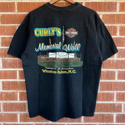 Harley Davidson Curly’s Winston Salem NC Memorial Wall T-shirt 1998
