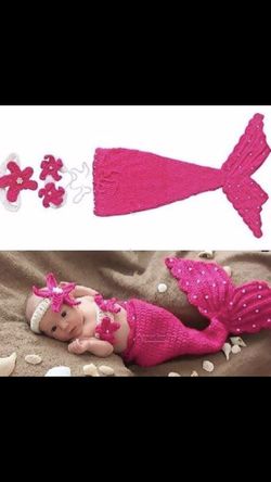 Newborn mermaid costume photo prop
