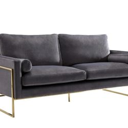 Mila Velvet Grey Sofa


